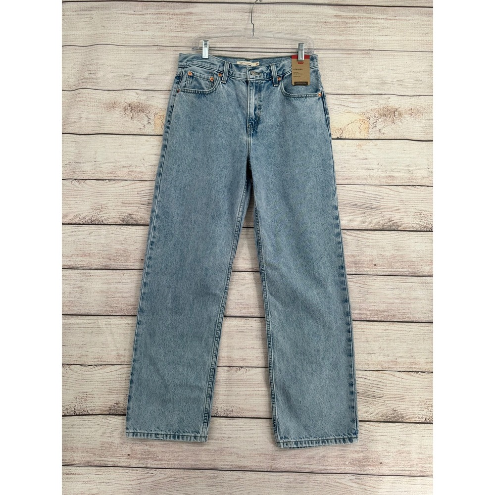 Levis Low Pro Straight Jeans Womens 29 Light Blue Relaxed Mid Rise A0964-0037